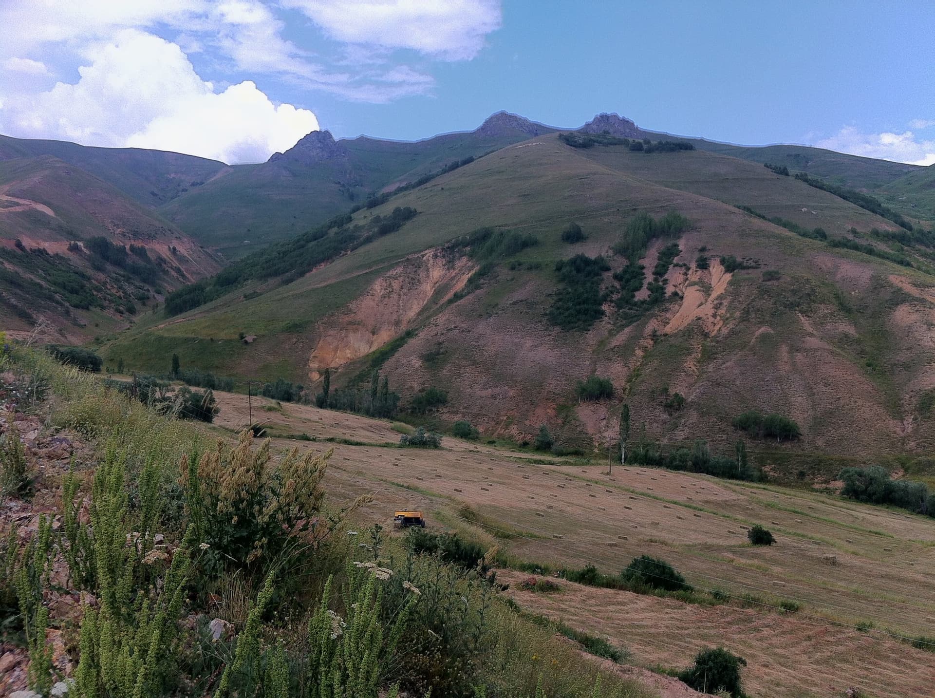 Rocky ridge rising above a wide grazing valley in the Kackar Mountains